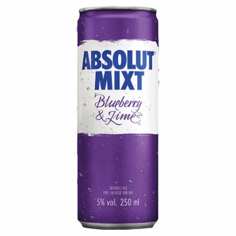 Absolut Mixt Blueberry & Lime 250ml Can