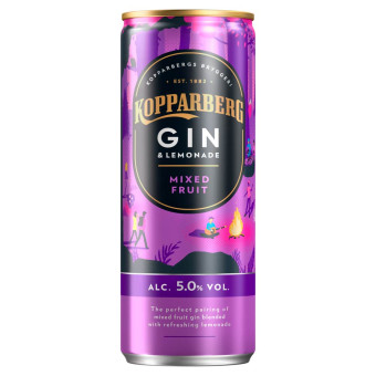 Kopparberg Mixed Fruit Gin and Lemonade Premix 250ml