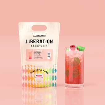 Liberation Cocktails Non-Alcoholic Raspberry Mojito 1.5Ltr Pouch