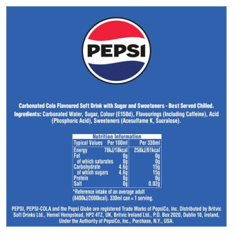 Pepsi 24x 330ml Glass Bottles 