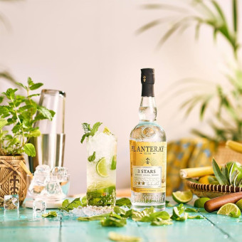 Plantation 3 Stars Caribbean White Rum 70cl 41.2% ABV
