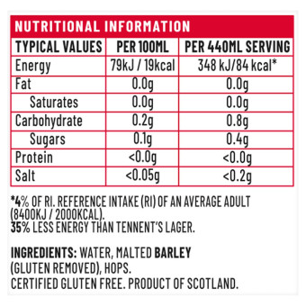 Tennent's Light Lager 24x 440ml Cans
