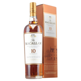 Macallan 10 yo Sherry Oak - Speyside Single Malt Scotch Whisky - 70cl - 40% ABV (WHISKY)