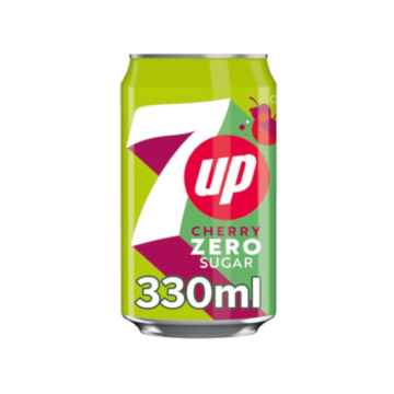 7UP Cherry Zero Sugar 24x 330ml Cans