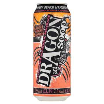 Dragon Soop Peach & Raspberry 500ml