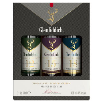 Glenfiddich Whisky 3x 5cl Miniature Gift Pack