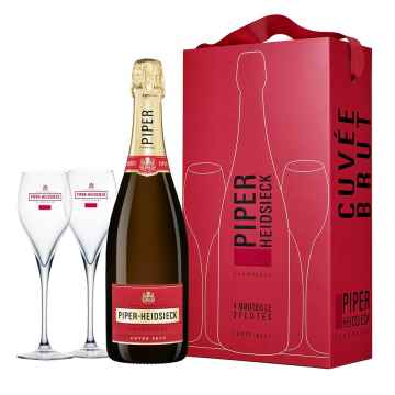 Piper Heidsieck Brut Champagne 75cl Gift Set