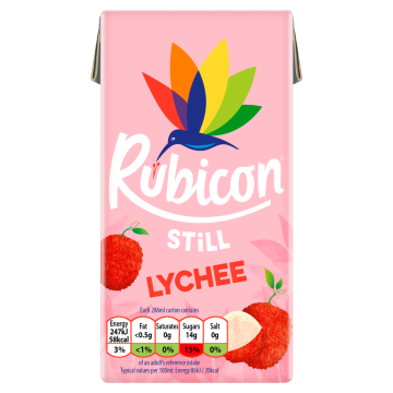 Rubicon Lychee Juice Drink 27x 288ml
