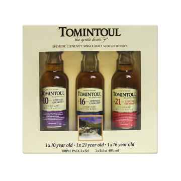 Tomintoul Collection of Whiskies 3x 5cl Miniature Taster Gift Pack