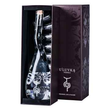 U'Luvka Vodka 1.75Ltr Magnum & 6 Shot Glass Friendship Love Pleasure Gift Pack