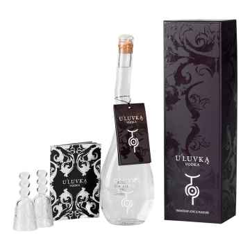 U'Luvka Vodka 70cl Friendship Love Pleasure 2 Shot Glass Gift Pack