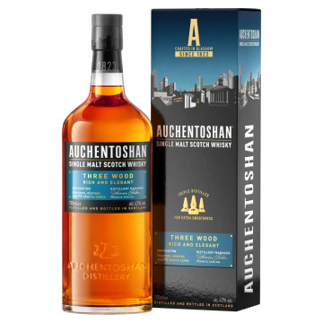 Auchentoshan Three Wood Lowland Single Malt Scotch Whisky 70cl 43%