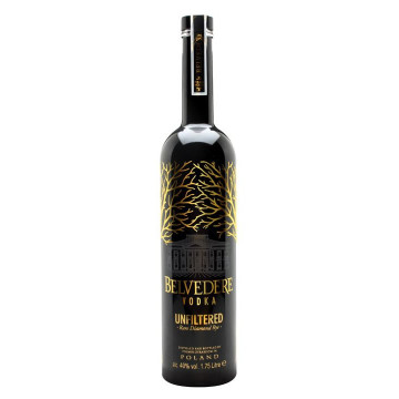 Belvedere Unfiltered Magnum Polish Plain Rye Vodka 1.75Ltr 40%