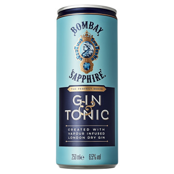 Bombay Sapphire Gin and Tonic Premix 250ml Can