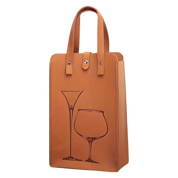 Brown Double Bottle Gift Bag