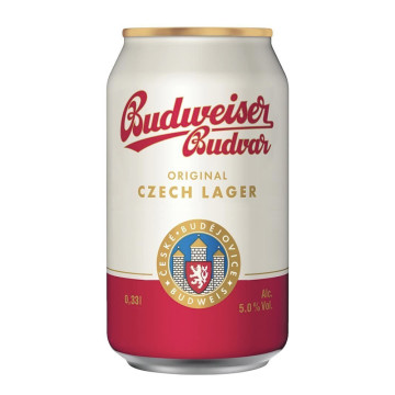 Budweiser Budvar Premium Lager 24x 330ml Cans