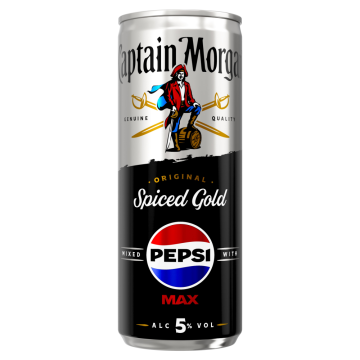 Captain Morgan Spiced Gold Rum & Pepsi Max Premix 250ml