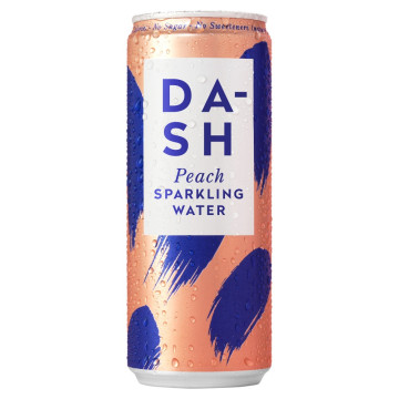 DASH Peach Flavoured Sparkling Water 12x 330ml