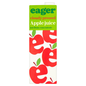 Eager Pressed Cloudy Apple Juice 8x 1Ltr