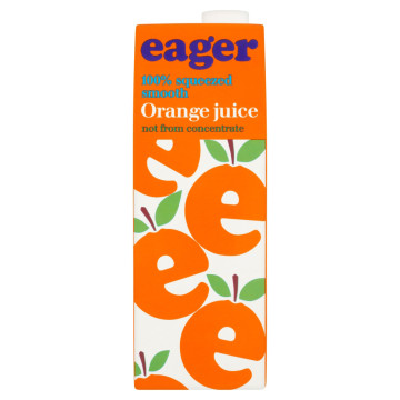 Eager Orange Smooth Juice 8x 1Ltr 