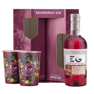 Edinburgh Mulled Gin Liqueur 50cl Gift Set