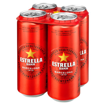 Estrella Damm Premium Lager 24x 500ml Cans
