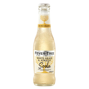 Fever Tree White Grape & Apricot Soda Water 24x 200ml