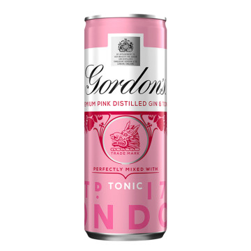 Pink Gin And Tonic Water Premix Can 250ml 