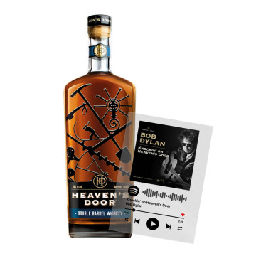 Heavens Door Double Barrel Bourbon Whiskey 70cl with Plaque