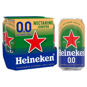 Heineken 0.0% Alcohol Free Beer 24x 330ml Cans