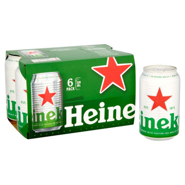Heineken Premium Lager 6x 330ml Cans