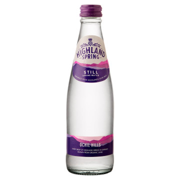 Highland Spring Still Water 24x 330ml Glass Bottles