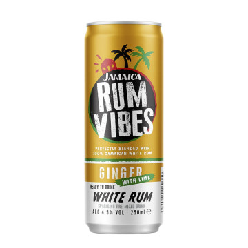 Jamaica Rum Vibes Rum, Ginger & Lime Premix 250ml