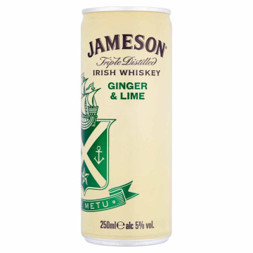 Jameson Irish Whiskey Ginger & Lime 250ml Can