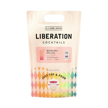 Liberation Cocktails Non-Alcoholic Raspberry Mojito 1.5Ltr Pouch