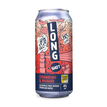 Long Shot Rhubarb & Strawberry Hard Seltzer 440ml