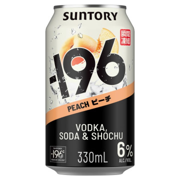 Minus 196 Suntory Peach Shochu, Vodka & Soda Premix 330ml