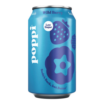 Poppi Wild Berry Soda 24 x 330ml Cans