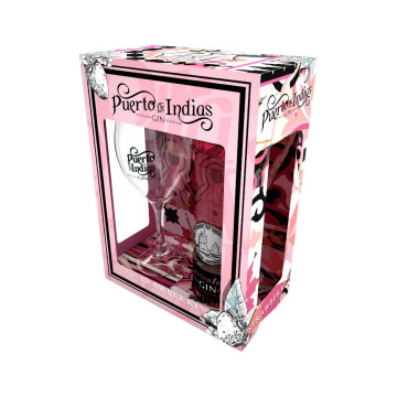 Puerto De Indias Strawberry Gin 70cl Gift Pack