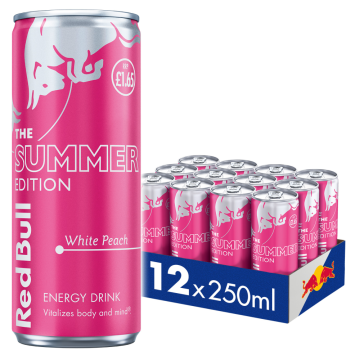 Red Bull Summer Edition White Peach Energy Drink 12x 250ml