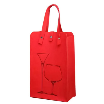 Red Double Bottle Gift Bag