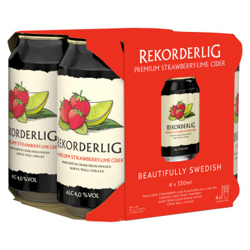 Rekorderlig Strawberry & Lime Premium Cider 24x 330ml 