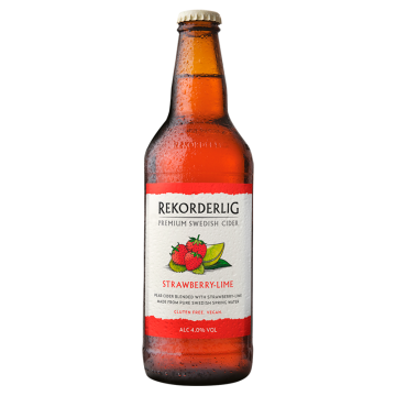 Rekorderlig Strawberry & Lime Premium Swedish Cider 15x500ml NRB Glass Bottle Case