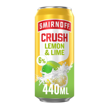 Smirnoff Crush Lemon & Lime 440ml Can