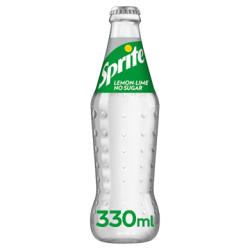Sprite No Sugar 24x 330ml Glass Bottles
