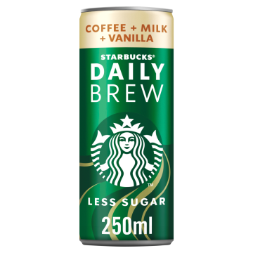 Starbucks Daily Brew Vanilla Flavoured Iced Coffee with Milk 250ml