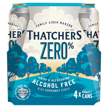Thatchers Zero 0.0 Alcohol Free Cider 24x 440ml Cans