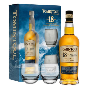 Tomintoul 18 Year Whisky 70cl Gift Set