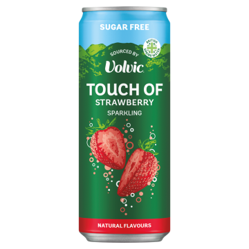 Volvic Touch of Strawberry Flavoured Sparkling Water 12x 330ml