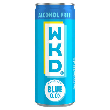 WKD Blue 0% Alcohol-Free Cans 24x 250ml